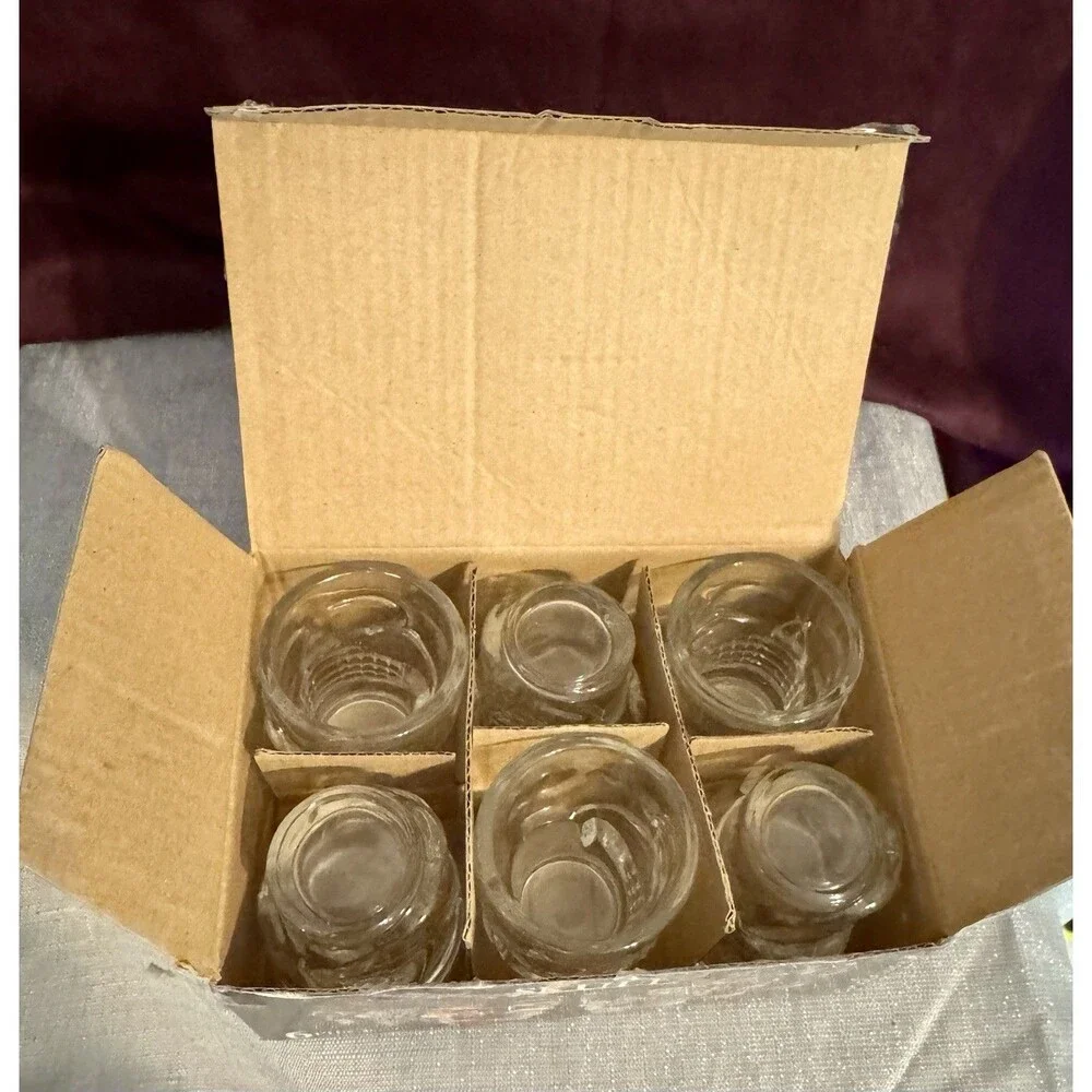 Circleware 1.75 Oz Skull Shot Glasses Set Of 6- Dishwasher Safe- New In Box